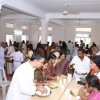 Devotees partaking Bhakti Bhojan